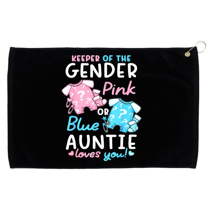 Gender Reveal Keeper Of The Gender Pink Or Blue Auntie Grommeted Golf Towel