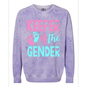 Gender Reveal Keeper Of The Gender Gender Reveal Colorblast Crewneck Sweatshirt