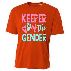 Gender Reveal Keeper Of The Gender Gender Reveal Cooling Performance Crew T-Shirt