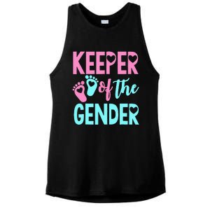 Gender Reveal Keeper Of The Gender Gender Reveal Ladies PosiCharge Tri-Blend Wicking Tank