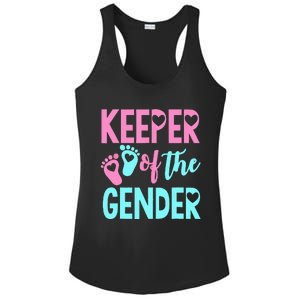 Gender Reveal Keeper Of The Gender Gender Reveal Ladies PosiCharge Competitor Racerback Tank