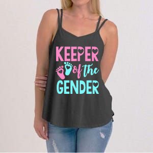 Gender Reveal Keeper Of The Gender Gender Reveal Women's Strappy Tank