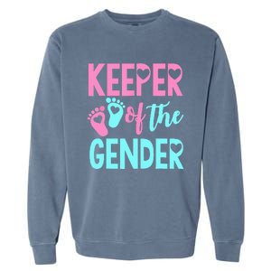 Gender Reveal Keeper Of The Gender Gender Reveal Garment-Dyed Sweatshirt