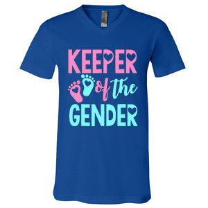 Gender Reveal Keeper Of The Gender Gender Reveal V-Neck T-Shirt