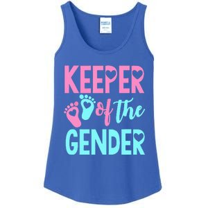 Gender Reveal Keeper Of The Gender Gender Reveal Ladies Essential Tank