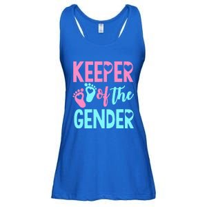 Gender Reveal Keeper Of The Gender Gender Reveal Ladies Essential Flowy Tank