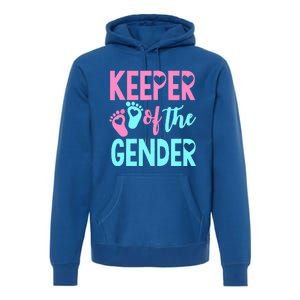 Gender Reveal Keeper Of The Gender Gender Reveal Premium Hoodie