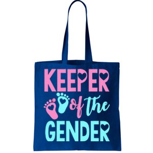 Gender Reveal Keeper Of The Gender Gender Reveal Tote Bag