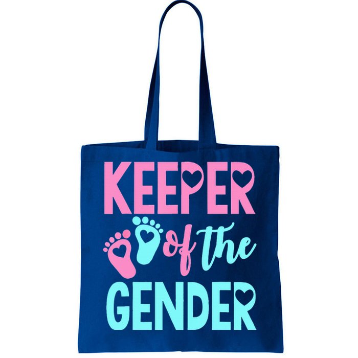 Gender Reveal Keeper Of The Gender Gender Reveal Tote Bag