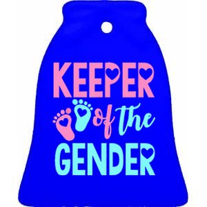 Gender Reveal Keeper Of The Gender Gender Reveal Ceramic Bell Ornament