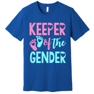 Gender Reveal Keeper Of The Gender Gender Reveal Premium T-Shirt