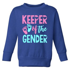 Gender Reveal Keeper Of The Gender Gender Reveal Toddler Sweatshirt