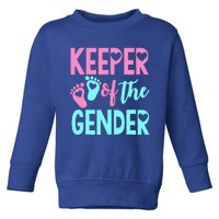 Gender Reveal Keeper Of The Gender Gender Reveal Toddler Sweatshirt