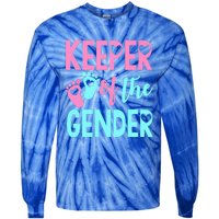 Gender Reveal Keeper Of The Gender Gender Reveal Tie-Dye Long Sleeve Shirt