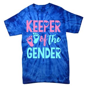 Gender Reveal Keeper Of The Gender Gender Reveal Tie-Dye T-Shirt