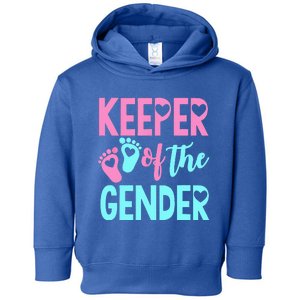 Gender Reveal Keeper Of The Gender Gender Reveal Toddler Hoodie