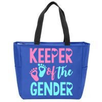 Gender Reveal Keeper Of The Gender Gender Reveal Zip Tote Bag