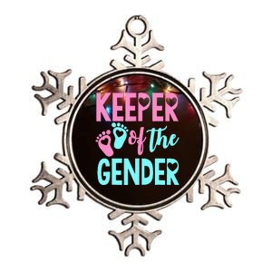 Gender Reveal Keeper Of The Gender Gender Reveal Metallic Star Ornament