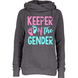 Gender Reveal Keeper Of The Gender Gender Reveal Womens Funnel Neck Pullover Hood