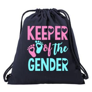 Gender Reveal Keeper Of The Gender Gender Reveal Drawstring Bag