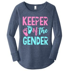 Gender Reveal Keeper Of The Gender Gender Reveal Women's Perfect Tri Tunic Long Sleeve Shirt