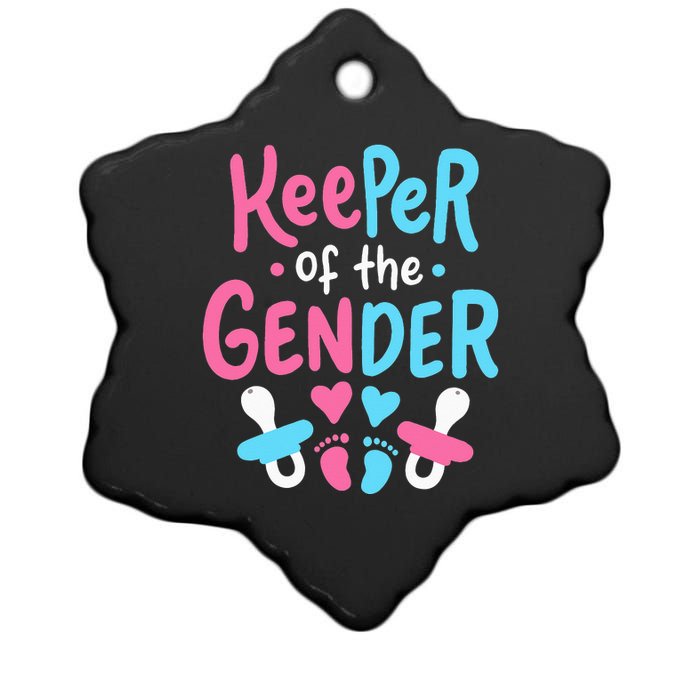 Gender Reveal Keeper of the Gender Ceramic Star Ornament