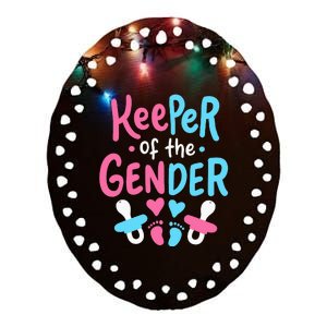 Gender Reveal Keeper of the Gender Ceramic Oval Ornament