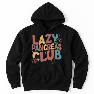 Groovy Retro Lazy Pancreas Club Type 1 Diabetes Awareness Hoodie
