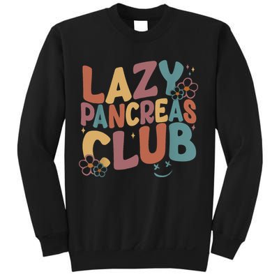 Groovy Retro Lazy Pancreas Club Type 1 Diabetes Awareness Sweatshirt