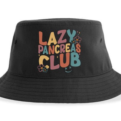 Groovy Retro Lazy Pancreas Club Type 1 Diabetes Awareness Sustainable Bucket Hat