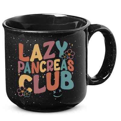 Groovy Retro Lazy Pancreas Club Type 1 Diabetes Awareness 15oz Campfire Ceramic Mug