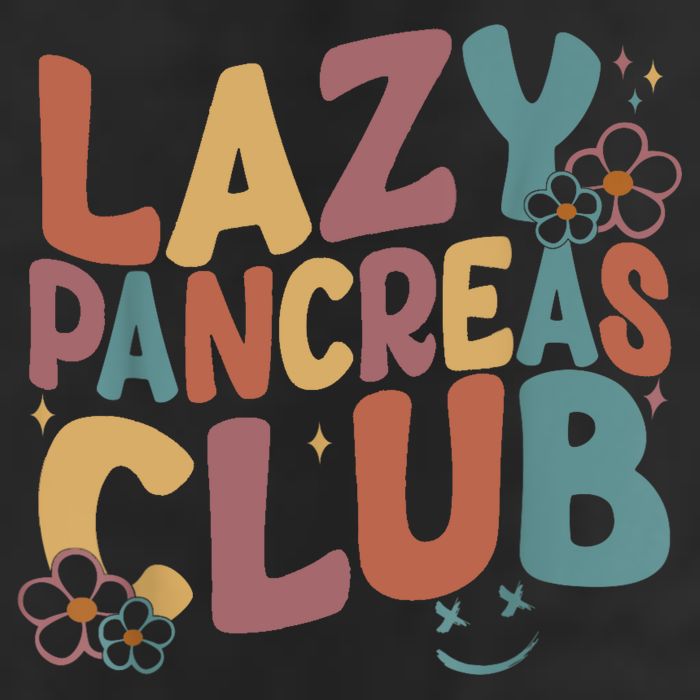 Groovy Retro Lazy Pancreas Club Type 1 Diabetes Awareness Beanie