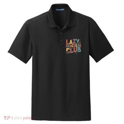 Groovy Retro Lazy Pancreas Club Type 1 Diabetes Awareness Dry Zone Grid Polo