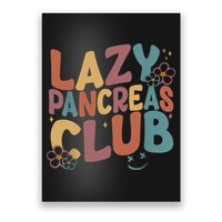 Groovy Retro Lazy Pancreas Club Type 1 Diabetes Awareness Poster