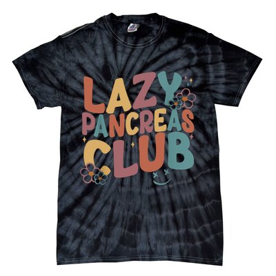 Groovy Retro Lazy Pancreas Club Type 1 Diabetes Awareness Tie-Dye T-Shirt