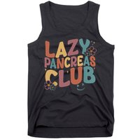 Groovy Retro Lazy Pancreas Club Type 1 Diabetes Awareness Tank Top