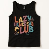Groovy Retro Lazy Pancreas Club Type 1 Diabetes Awareness Tank Top