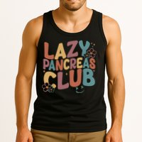 Groovy Retro Lazy Pancreas Club Type 1 Diabetes Awareness Tank Top