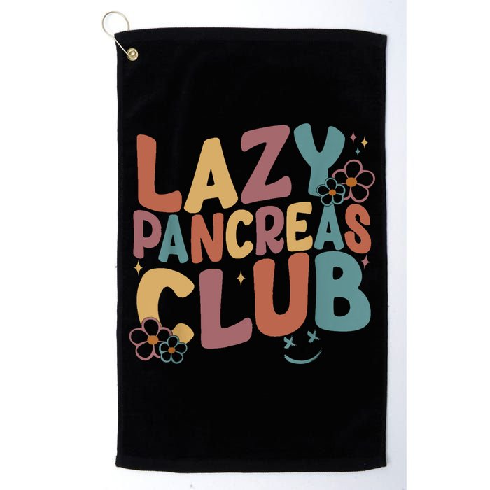 Groovy Retro Lazy Pancreas Club Type 1 Diabetes Awareness Golf Towel