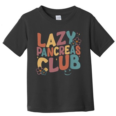 Groovy Retro Lazy Pancreas Club Type 1 Diabetes Awareness Toddler T-Shirt