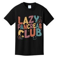 Groovy Retro Lazy Pancreas Club Type 1 Diabetes Awareness Kids T-Shirt