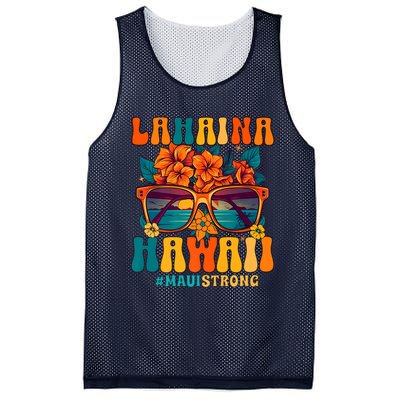 Groovy Retro Lahaina Pray For Maui Hawaii Strong Mesh Reversible Basketball Jersey Tank