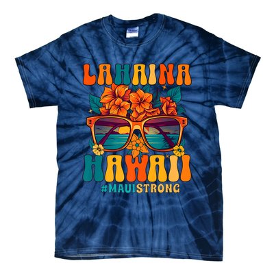 Groovy Retro Lahaina Pray For Maui Hawaii Strong Tie-Dye T-Shirt