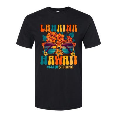 Groovy Retro Lahaina Pray For Maui Hawaii Strong Softstyle CVC T-Shirt