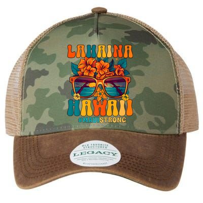 Groovy Retro Lahaina Pray For Maui Hawaii Strong Legacy Tie Dye Trucker Hat