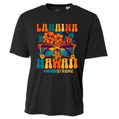 Groovy Retro Lahaina Pray For Maui Hawaii Strong Cooling Performance Crew T-Shirt