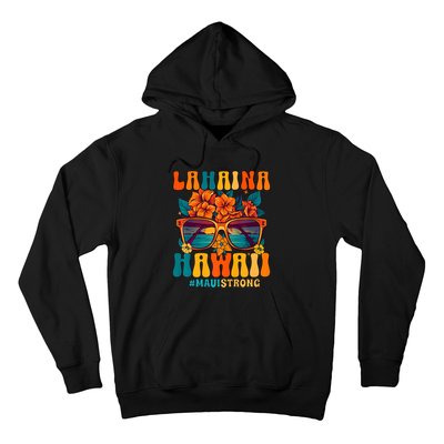 Groovy Retro Lahaina Pray For Maui Hawaii Strong Hoodie