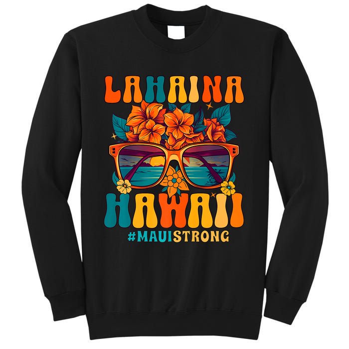 Groovy Retro Lahaina Pray For Maui Hawaii Strong Sweatshirt