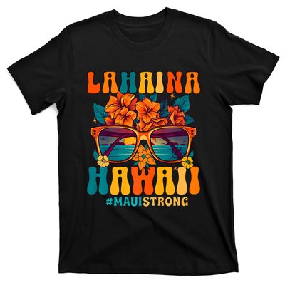 Groovy Retro Lahaina Pray For Maui Hawaii Strong T-Shirt