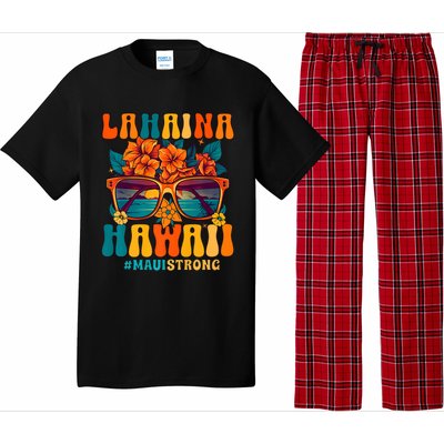 Groovy Retro Lahaina Pray For Maui Hawaii Strong Pajama Set